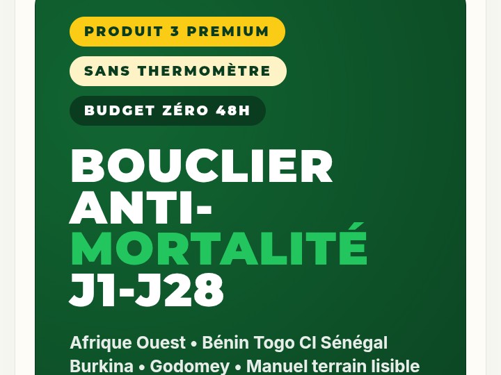Bouclier Anti-Mortalité SOP 21 Jours